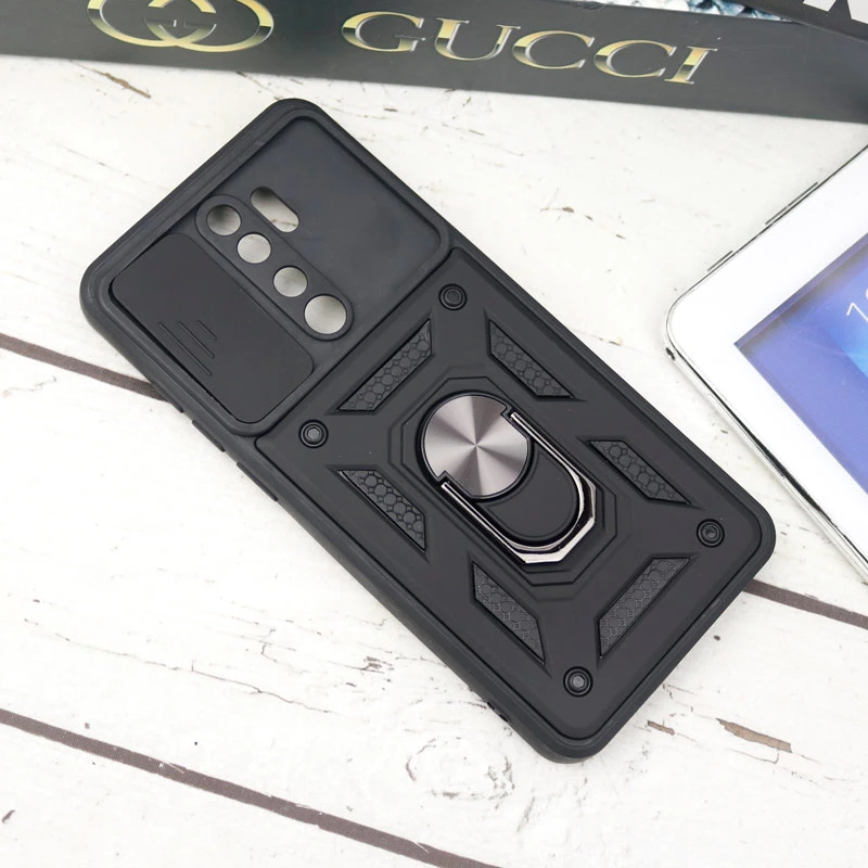 قاب ضد ضربه محافظ لنزدار کشویی هولدر دار بتمن Xiaomi Redmi Note 8 Pro