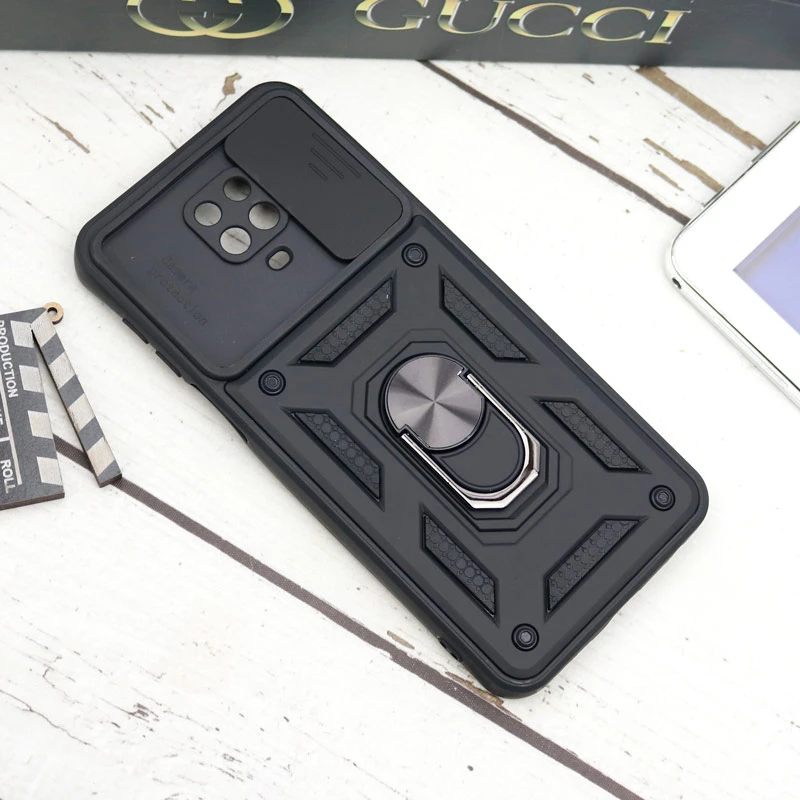 قاب ضد ضربه محافظ لنزدار کشویی هولدر دار بتمن Xiaomi Redmi Note 9s / Note 9 Pro