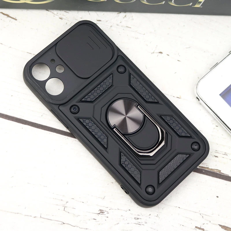 قاب ضد ضربه محافظ لنزدار کشویی هولدر دار بتمن iPhone 12 Mini