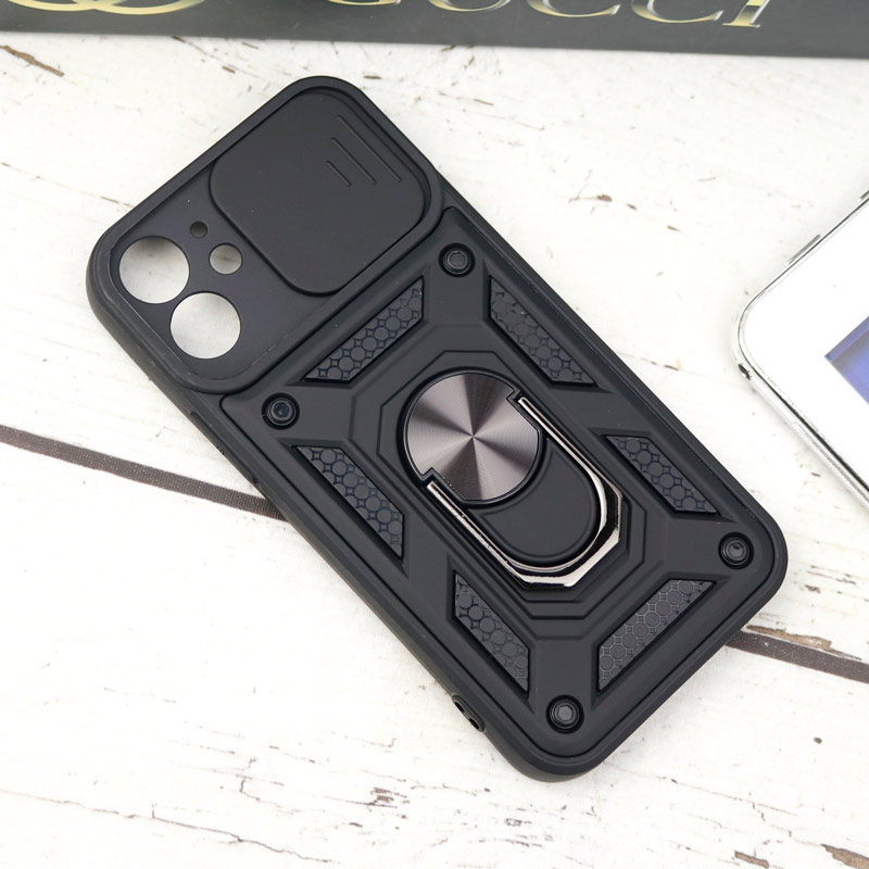 قاب ضد ضربه محافظ لنزدار کشویی هولدر دار بتمن iPhone 12 Mini