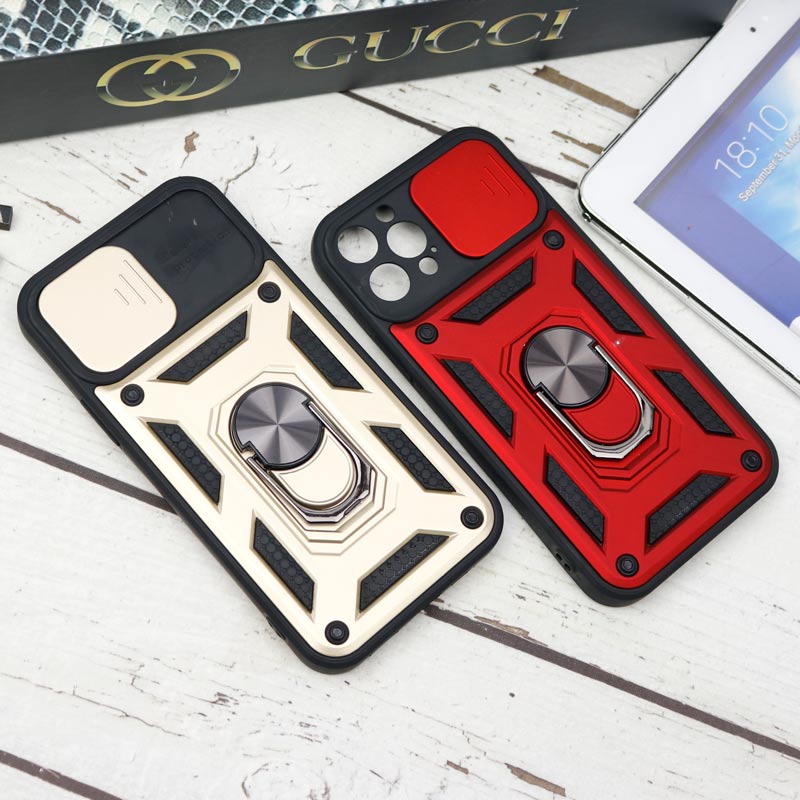 قاب ضد ضربه محافظ لنزدار کشویی هولدر دار بتمن iPhone 12 Pro