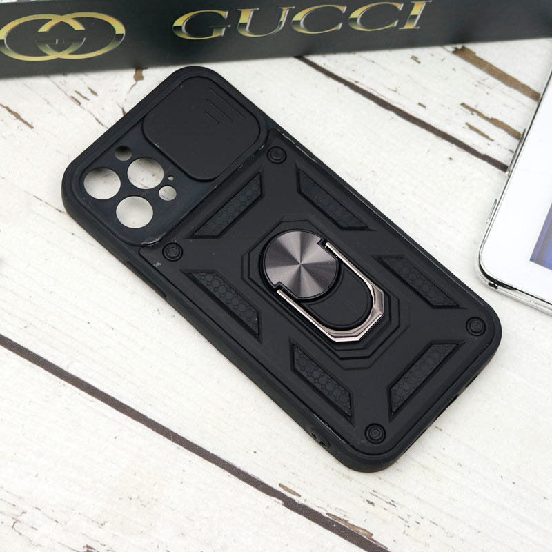 قاب ضد ضربه محافظ لنزدار کشویی هولدر دار بتمن iPhone 12 Pro