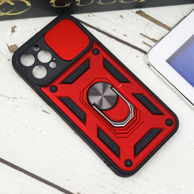 قاب ضد ضربه محافظ لنزدار کشویی هولدر دار بتمن iPhone 12 Pro