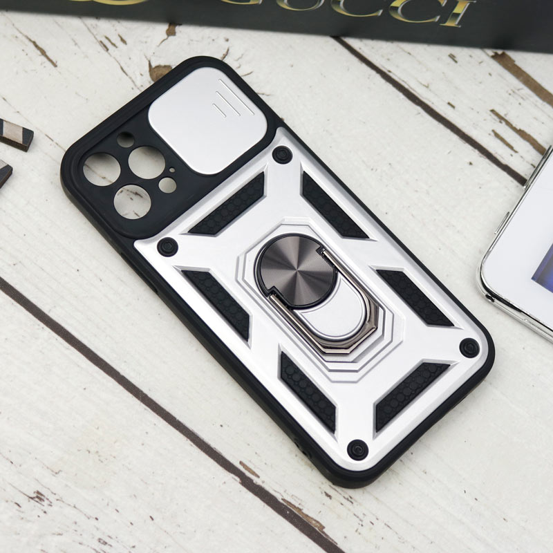 قاب ضد ضربه محافظ لنزدار کشویی هولدر دار بتمن iPhone 12 Pro