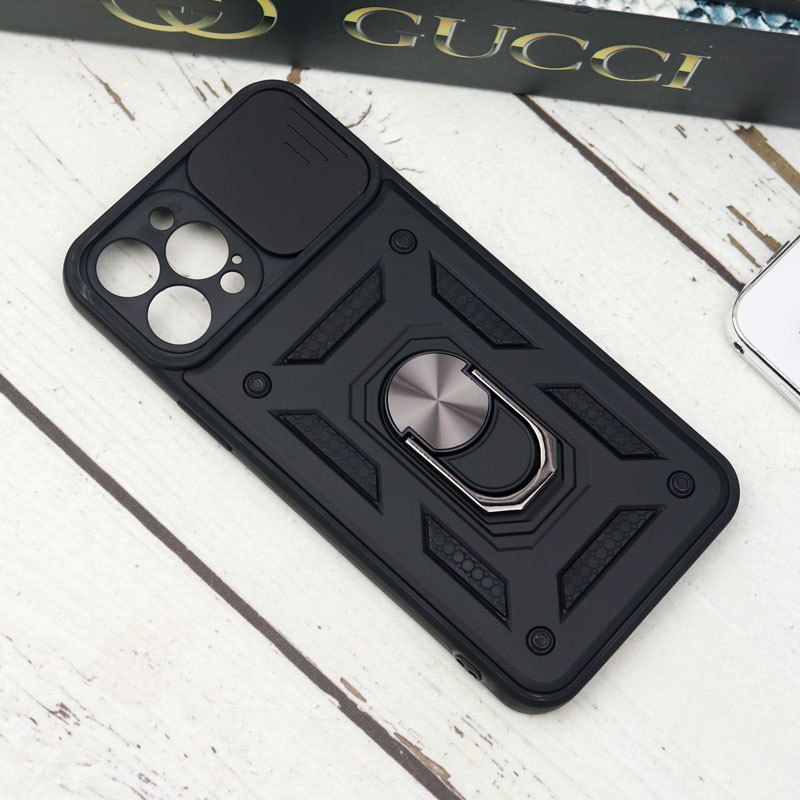 قاب ضد ضربه محافظ لنزدار کشویی هولدر دار بتمن iPhone 12 Pro Max