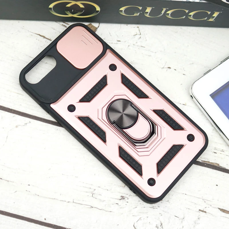 قاب ضد ضربه محافظ لنزدار کشویی هولدر دار بتمن iPhone 7 Plus / 8 Plus