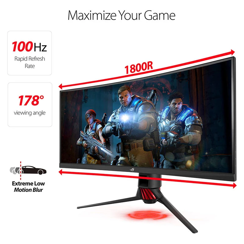 مانیتور گیمینگ خمیده ایسوس ROG XG35VQ سایز 35 اینچ