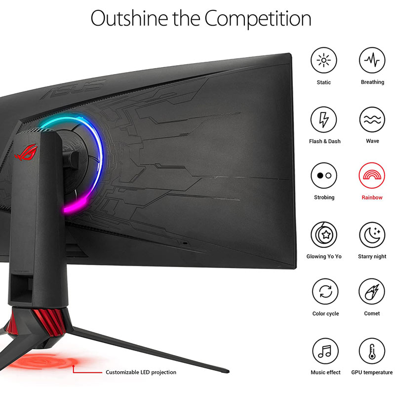 مانیتور گیمینگ خمیده ایسوس ROG XG35VQ سایز 35 اینچ