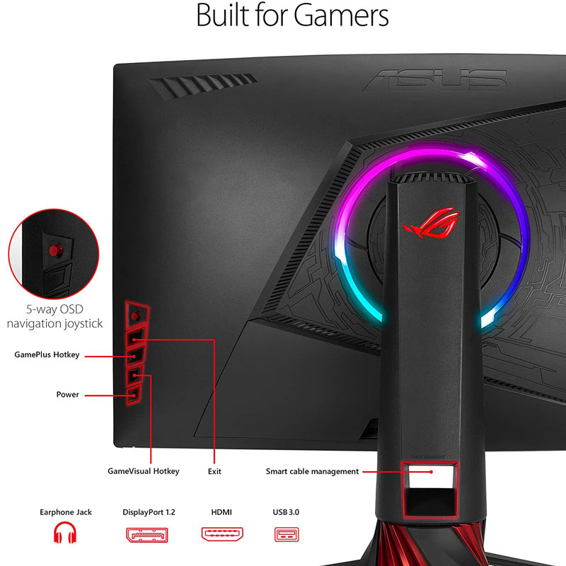 مانیتور گیمینگ خمیده ایسوس ROG XG35VQ سایز 35 اینچ