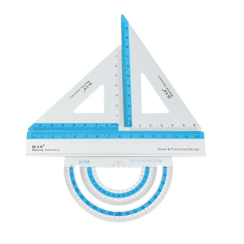 ست نقاله گونیا و خط کش فلزی Baojing Stationery BJ-3601