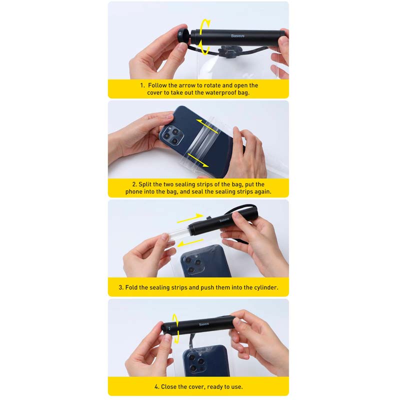 کاور ضد آب گوشی باسئوس Baseus Waterproof Bag ACFSD-E