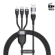 کابل 3 سر فست شارژ Baseus CA2T3-G1 QC PD 5A 1.2m