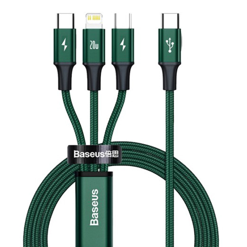 کابل 3 سر فست شارژ Baseus CAMLT-SC PD 3.5A 1.5m