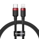 کابل تبدیل فست شارژ Baseus Cafule CATLKLF Type-C to Lightning QC3 PD 1m