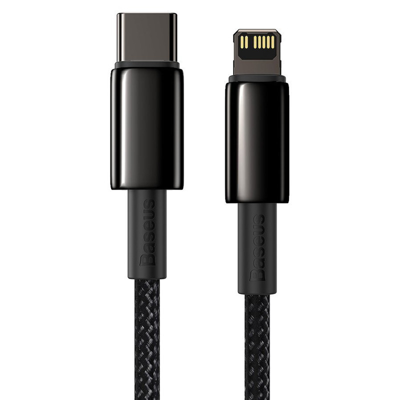 کابل تبدیل فست شارژ Baseus Tungsten Gold CATLWJ-01 Type-C to Lightning PD 1m