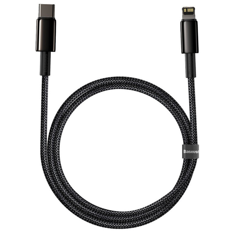 کابل تبدیل فست شارژ Baseus Tungsten Gold CATLWJ-01 Type-C to Lightning PD 1m