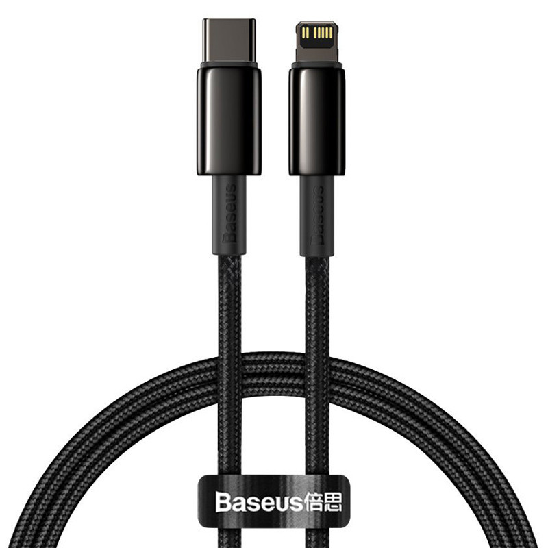 کابل تبدیل فست شارژ Baseus Tungsten Gold CATLWJ-01 Type-C to Lightning PD 1m