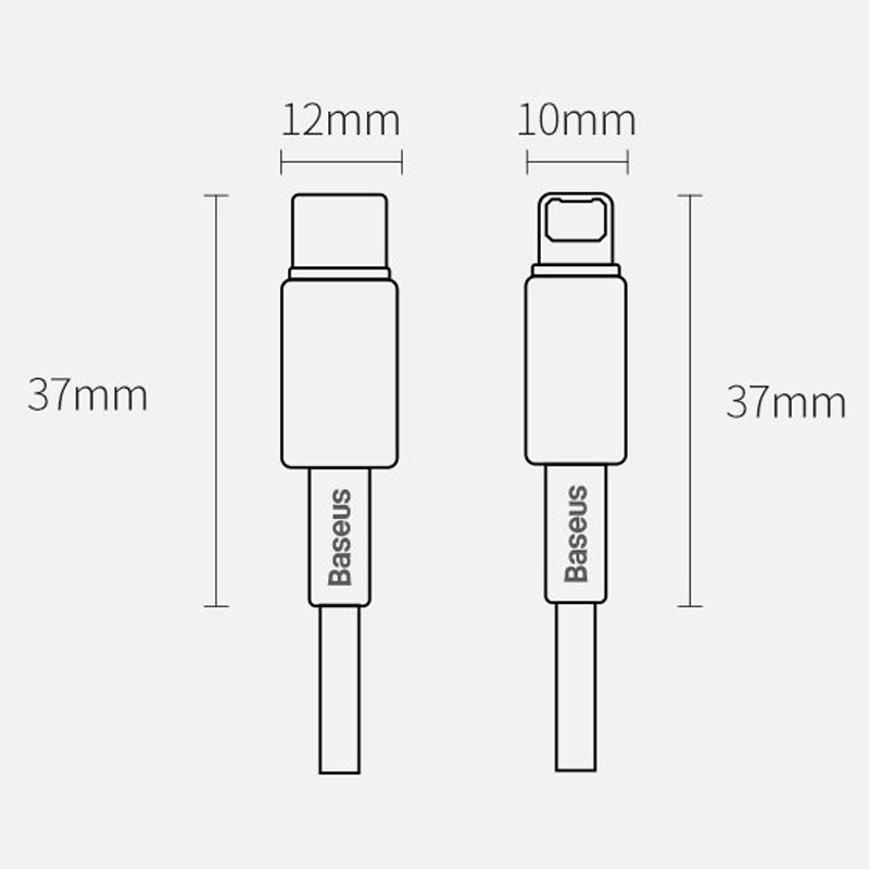 کابل تبدیل فست شارژ Baseus Tungsten Gold CATLWJ-01 Type-C to Lightning PD 1m
