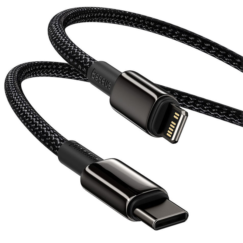 کابل تبدیل فست شارژ Baseus Tungsten Gold CATLWJ-01 Type-C to Lightning PD 1m