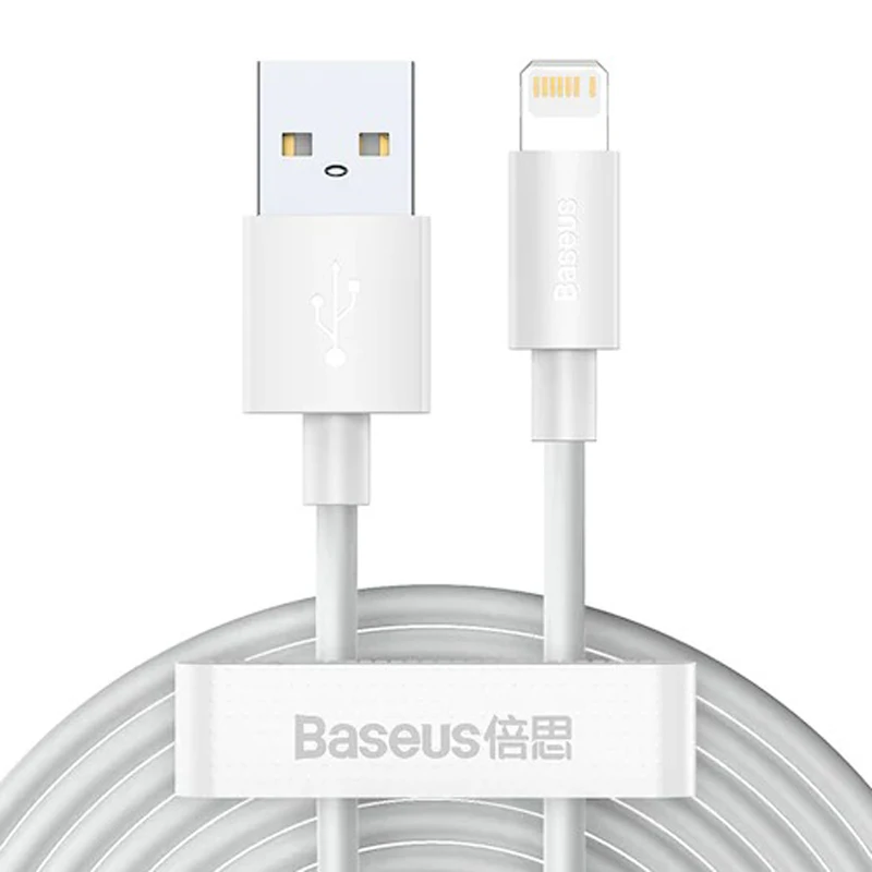 کابل آیفونی Baseus TZCALZJ-02 2.4A 1.5m بسته 2 عددی