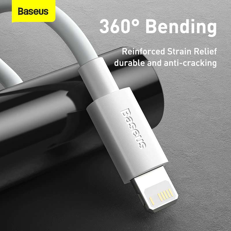 کابل آیفونی Baseus TZCALZJ-02 2.4A 1.5m بسته 2 عددی