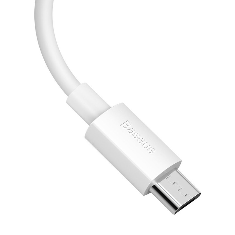 کابل میکرو یو اس بی Baseus Simple Wisdom TZCAMZJ-02 2.1A 1.5m بسته 2 عددی
