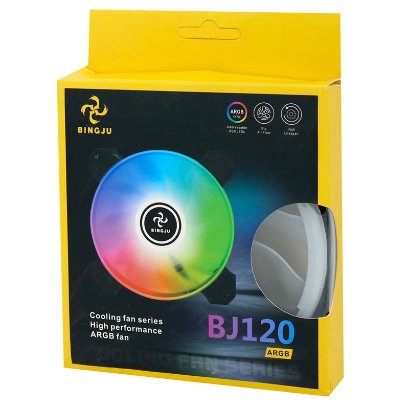فن کیس بینگجو 12*12 Bingju BJ120 ARGB شفاف کد 14