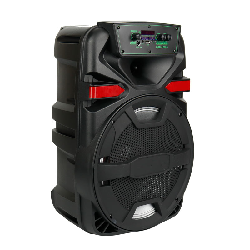 اسپیکر چمدانی بلوتوثی رم و فلش خور Buli ZQS-12105 + میکروفون و ریموت کنترل
