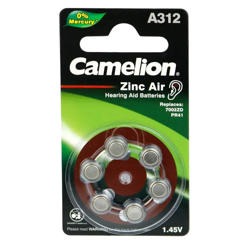 باتری سمعکی Camelion Zinc Air بسته ۶ عددی