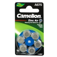 باتری سمعکی Camelion Zinc Air A675 بسته 6 عددی