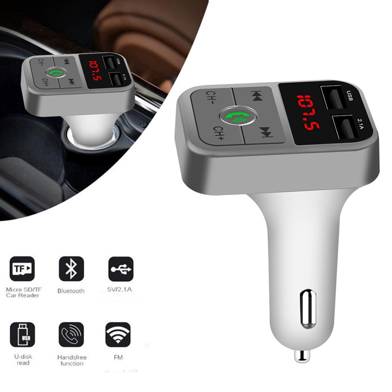 FM Player بلوتوثی + شارژر فندکی Car B2