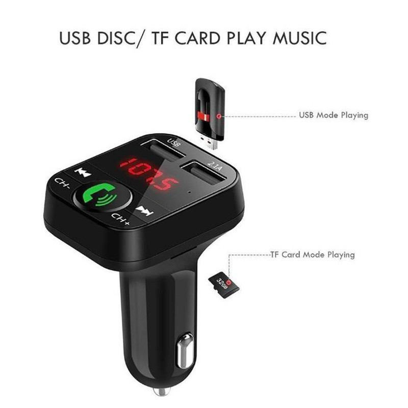 FM Player بلوتوثی + شارژر فندکی Car B2
