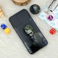 قاب طرحدار محافظ لنز دار کشویی + پاپ سوکت طرح جوکر سامسونگ A30s / A50s