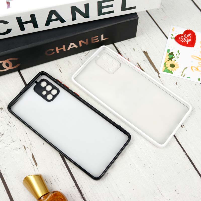 قاب PC ماربل محافظ لنزدار + پاپ سوکت Samsung A51