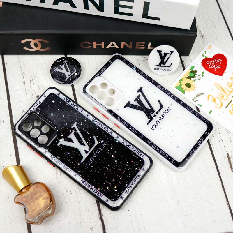 قاب PC ماربل محافظ لنزدار + پاپ سوکت Samsung A72