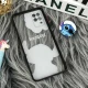 قاب PC سامسونگ Galaxy A12 طرح استیچ پشت مات پاپ سوکت دار محافظ لنزدار