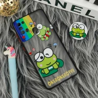 قاب PC مات فانتزی محافظ لنز دار + پاپ سوکت طرح قورباغه Samsung Galaxy A21s