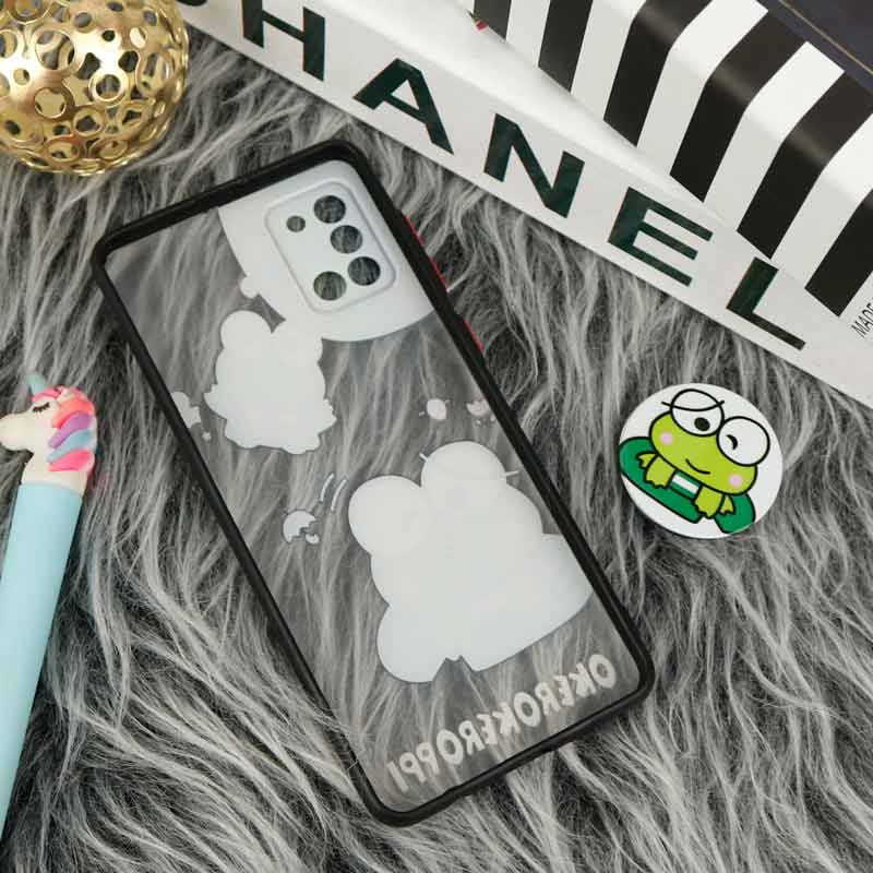 قاب PC سامسونگ Galaxy A31 طرح قورباغه پشت مات پاپ سوکت دار محافظ لنزدار