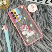 قاب PC سامسونگ Galaxy A52 / A52s طرح یونیکورن پشت مات پاپ سوکت دار محافظ لنزدار