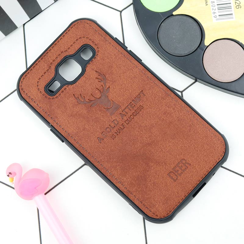قاب چرمی سامسونگ Galaxy J1 طرح گوزن محافظ لنزدار