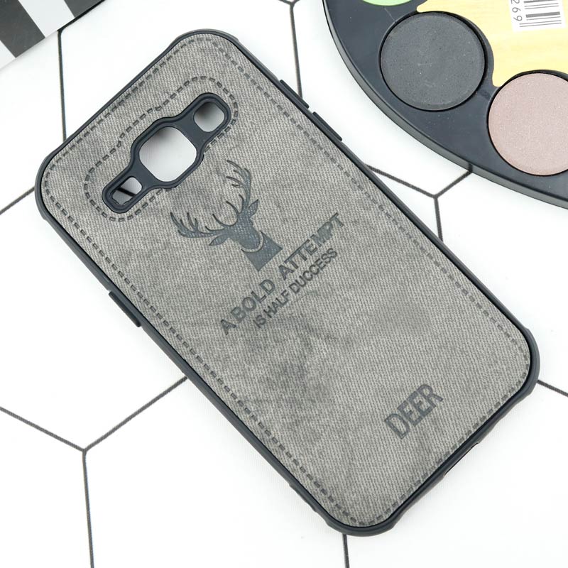 قاب چرمی سامسونگ Galaxy J1 طرح گوزن محافظ لنزدار