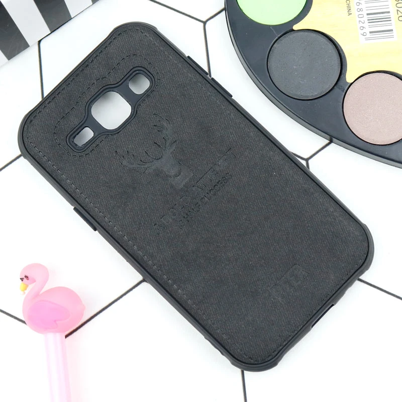قاب چرمی سامسونگ Galaxy J1 طرح گوزن محافظ لنزدار