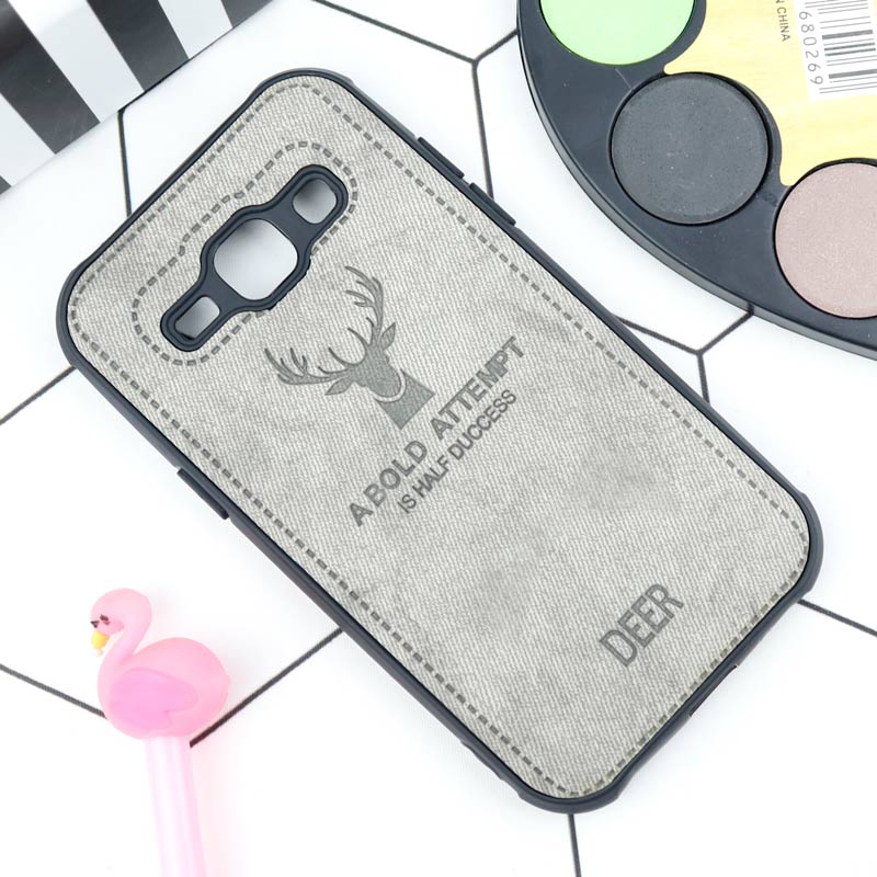قاب چرمی سامسونگ Galaxy J1 طرح گوزن محافظ لنزدار