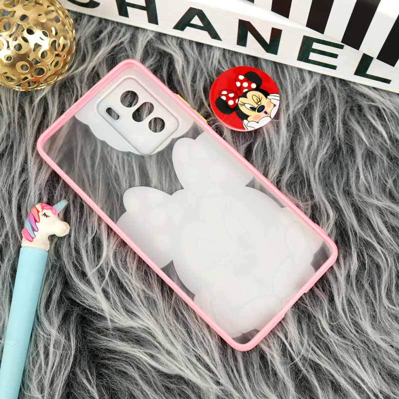 قاب PC مات فانتزی محافظ لنز دار + پاپ سوکت طرح میکی موس Xiaomi Poco F3