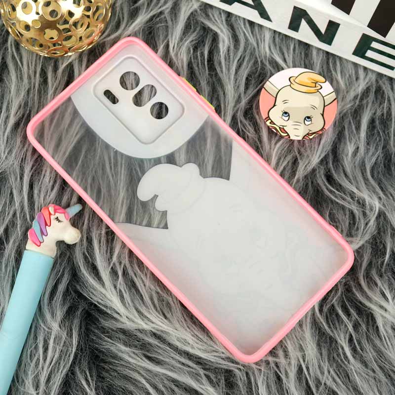 قاب PC مات فانتزی محافظ لنز دار + پاپ سوکت طرح دامبو Xiaomi Poco F3