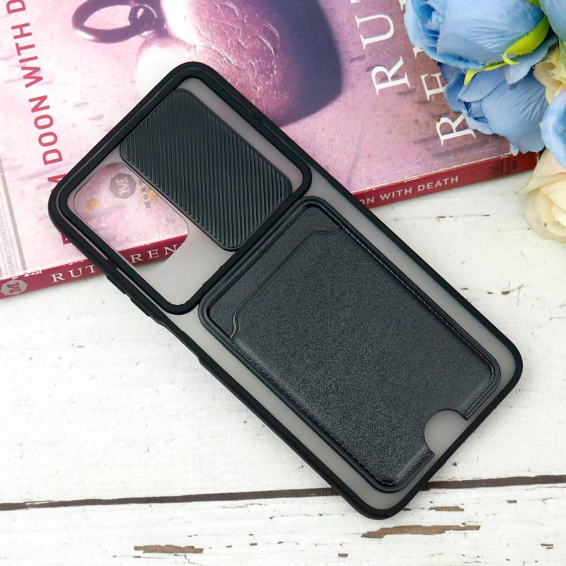 قاب PC مات محافظ لنزدار کشویی جاکارتی دار Xiaomi Poco M3