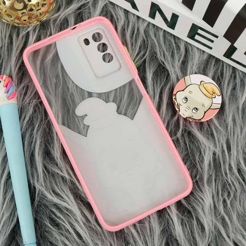 قاب PC مات فانتزی محافظ لنز دار + پاپ سوکت طرح دامبو Xiaomi Poco M3