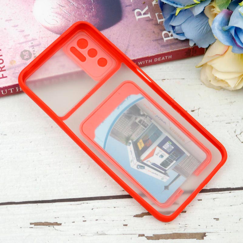قاب PC مات محافظ لنزدار کشویی جاکارتی دار Xiaomi Poco M3 Pro