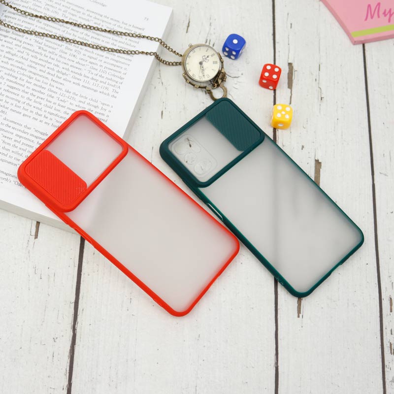 قاب PC مات محافظ لنز دار کشویی Xiaomi Poco M3 Pro