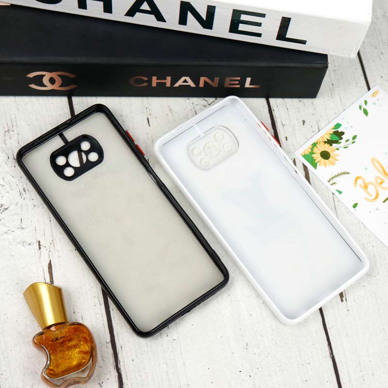 قاب PC ماربل محافظ لنزدار + پاپ سوکت Xiaomi Poco X3